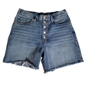 Lucky Brand Traveler Exposed Button High Rise Jean Shorts Size 12/31
